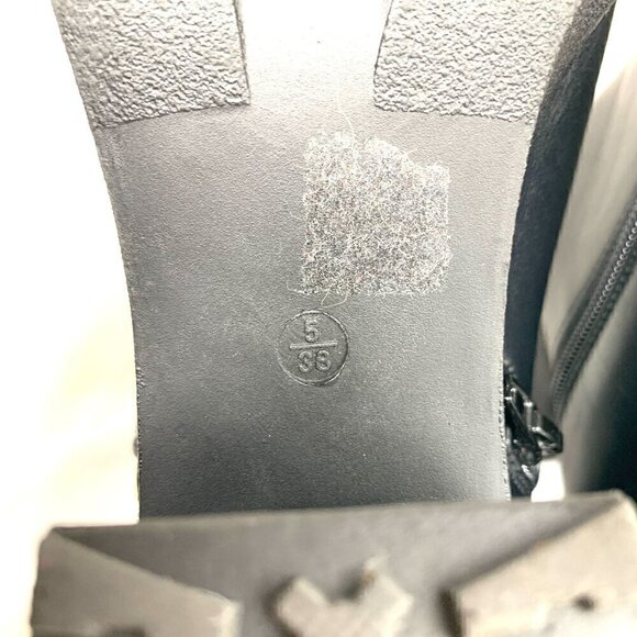 Koi Footwear Chunky Vegan Chelsea Ankle Boot With Tassel - Black, Size UK 5/US 7 - Picture 5 of 12